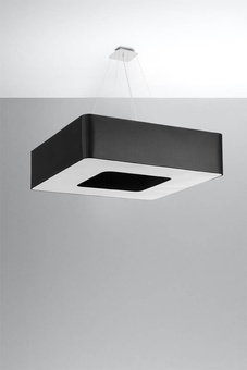 Chandelier URANO 80 black + 8x LED Bulb E27 4000K Cool White 7.5W 650lm