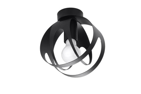 Ceiling lamp TULOS black + 1x LED Bulb E27 3000K Warm 7.5W 620lm