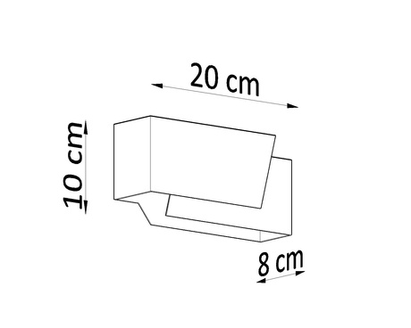 Wall lamp PIEGARE white + 1x LED Bulb G9 3000K Warm 4.5W 510lm