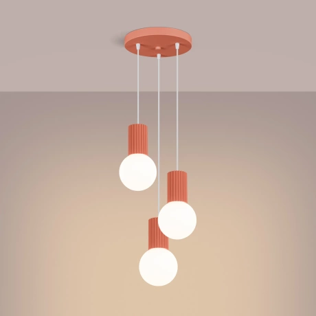 Pendant lamp HALO 3P peach