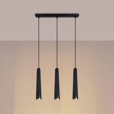 Pendant lamp PRYSM 3L black