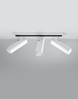 Ceiling lamp DIREZIONE 3 white + 3x LED GU-10 Bulb 4000K Cool White 7W 630lm