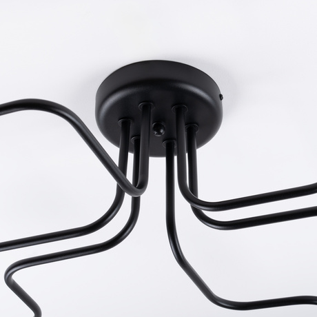 Chandelier VECTOR 6 black + 6X LED Bulb E27 3000K 7W 760lm