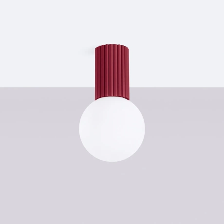 Ceiling lamp HALO burgundy IP44