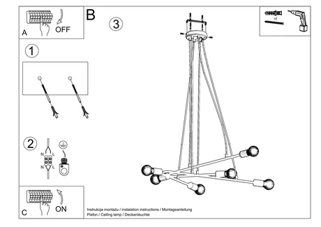 Pendant lamp ASTRAL 6 black