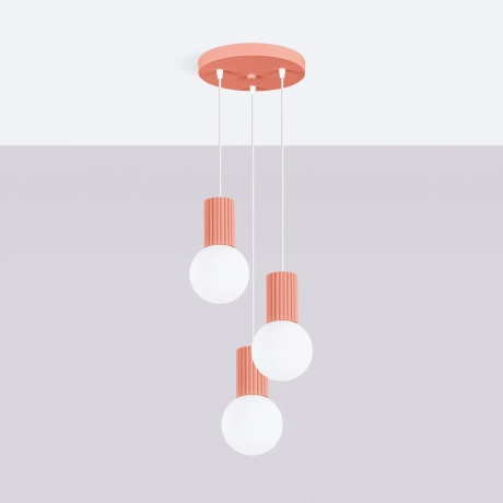 Pendant lamp HALO 3P peach