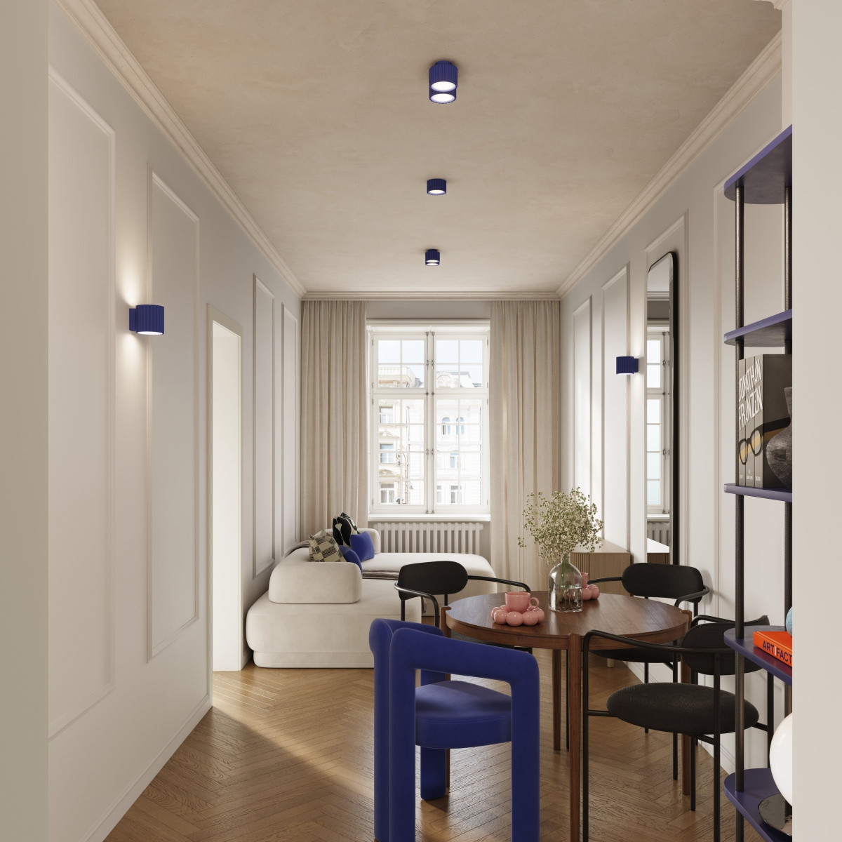 Ceiling lamp AURA 2 ultramarine Gx53
