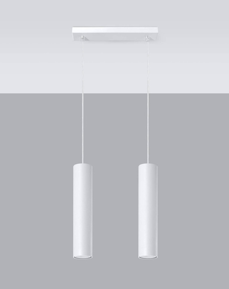 Ceiling Pendant LAMP LAGOS 2 white + 2x LED Bulb GU-10 4000K Cool White 7W 630lm