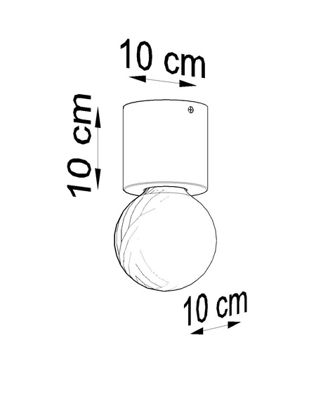 Ceiling lamp SALGADO concrete + 1x LED Bulb E27 3000K Warm 7.5W 620lm