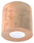 Ceiling lamp ORBIS in natural wood + 1x LED Bulb GU-10 4000K Cool White 7W 630lm