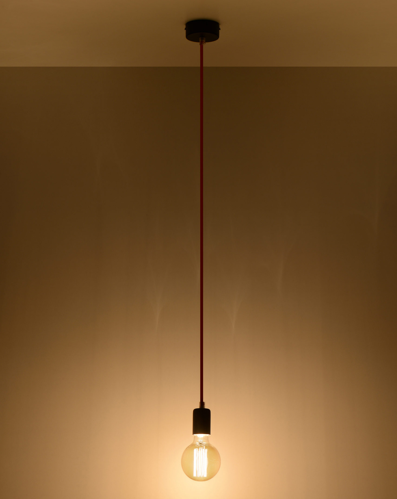 Ceiling pendant EDISON black +1x LED Bulb E27 4000K Cool White 7.5W 650lm