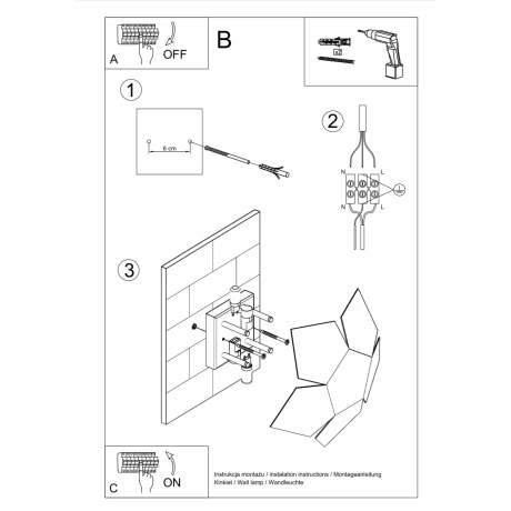 Wall lamp PENTA black