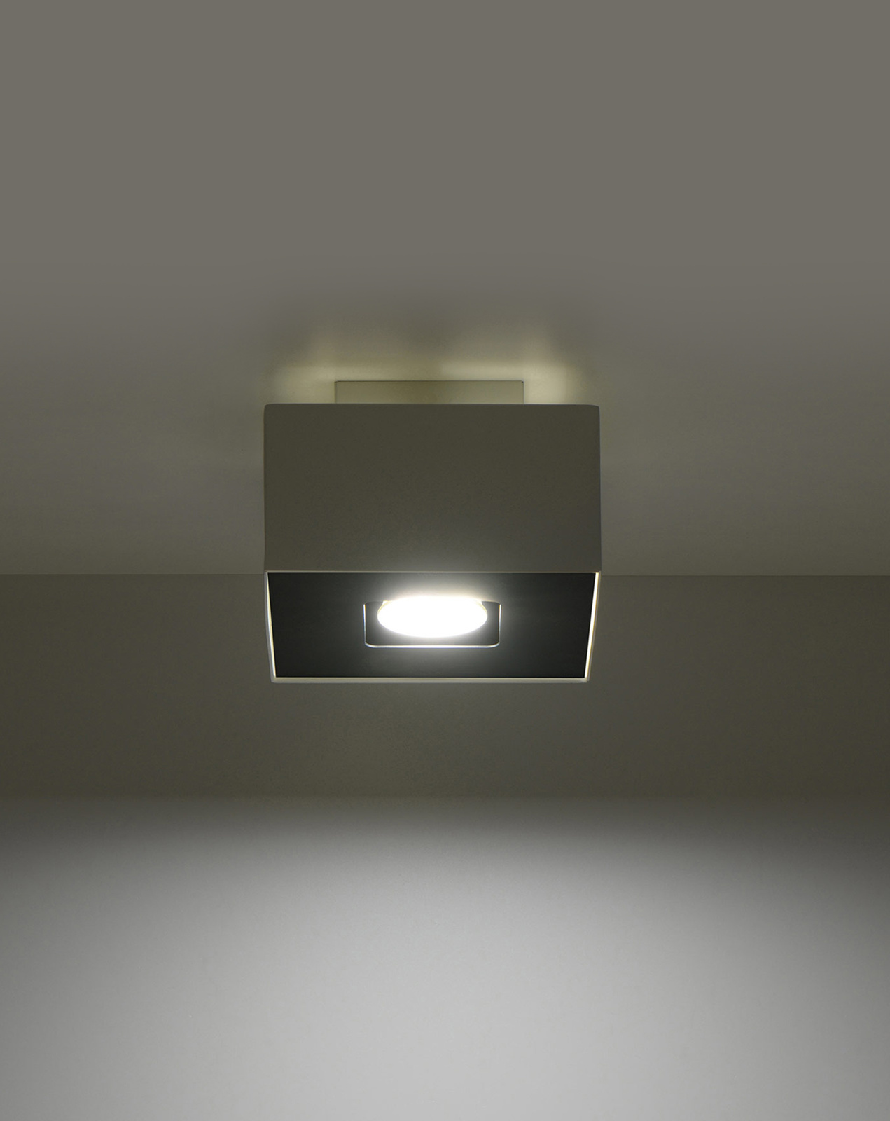 Ceiling lamp MONO 1 white + 1x LED Bulb GU-10 3000K Warm 7W 620lm