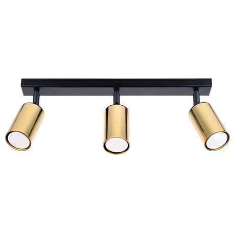 Ceiling lamp WINX 3 black/gold + 3x LED Bulb GU-10 3000K Warm 7W 510lm