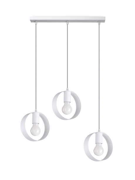 Ceiling pendant lamp TITRAN 3 white + 3x LED Bulb E27 4000K Cool White 7.5W 690lm