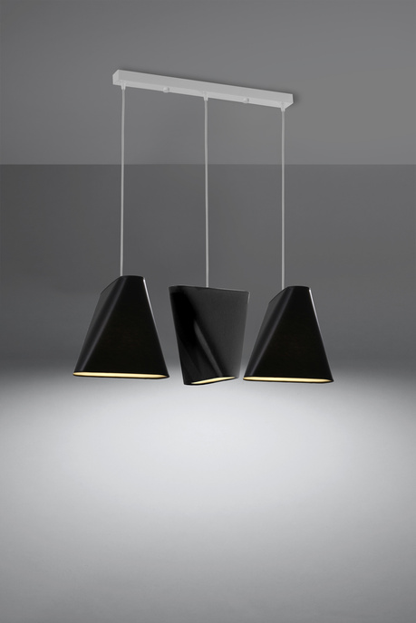 Chandelier BLUM 3 black + 3x LED Bulb E27 3000K Warm 7.5W 620lm