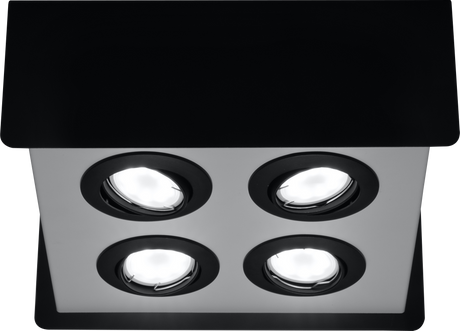 Plafond STEREO 4 white/black