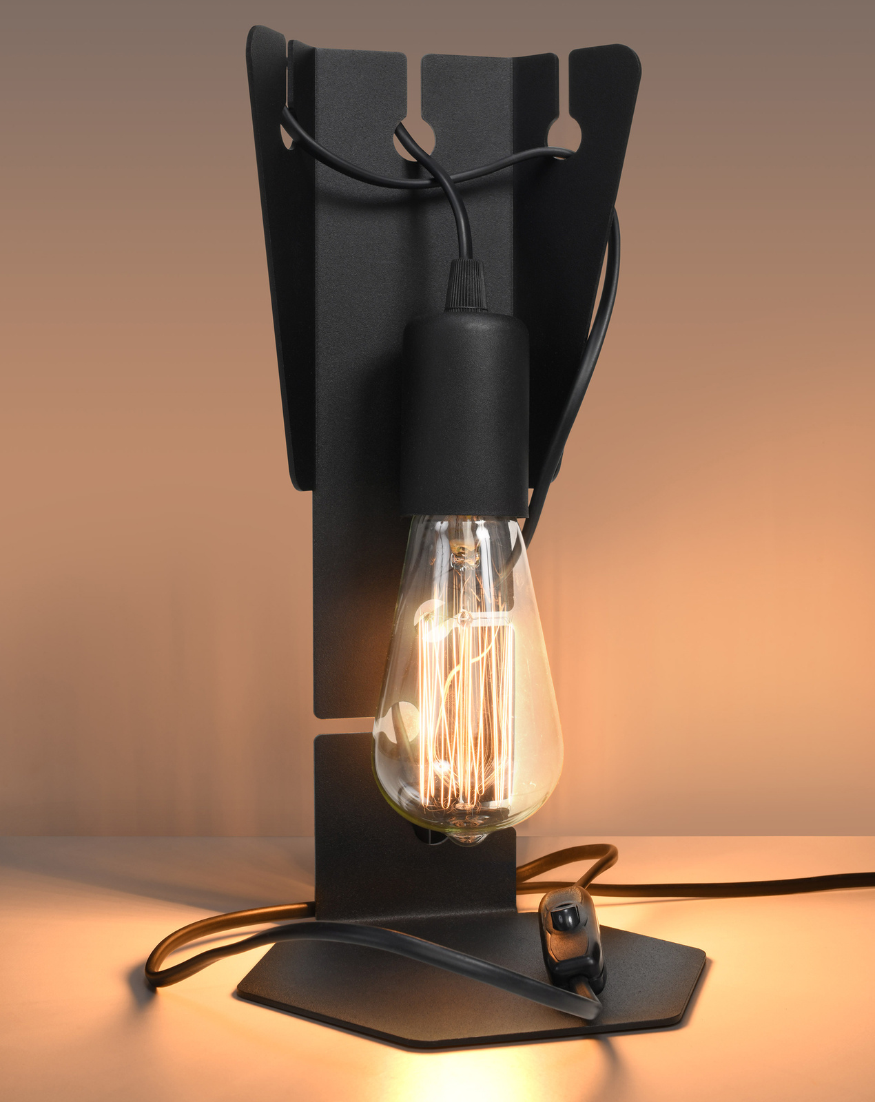Desk lamp ARBY black + 1x LED Bulb E27 4000K Cool White 7.5W 650lm
