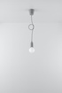 Ceiling pendant DIEGO 1 grey + 1x LED Bulb E27 4000K Cool White 7.5W 650lm