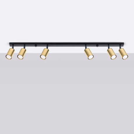 Ceiling lamp WINX 6L black/gold