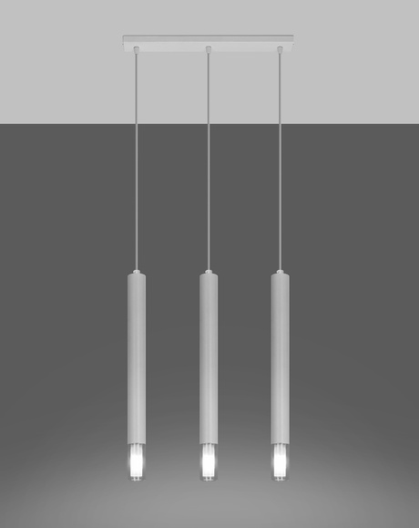 Pendant lamp VISIER 3 white + 3x LED Bulb G9 3000K Warm 4.5W 510lm