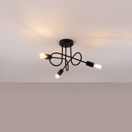 Chandelier SUPEŁ 3 black = 3X LED Bulb E27 3000K 7W 760lm