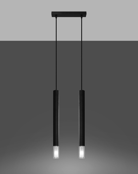 Pendant lamp VIZIER 2 black + 2x LED Bulb G9 3000K Warm 4.5W 510lm