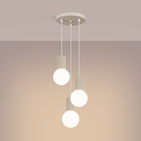 Pendant lamp HALO 3P beige