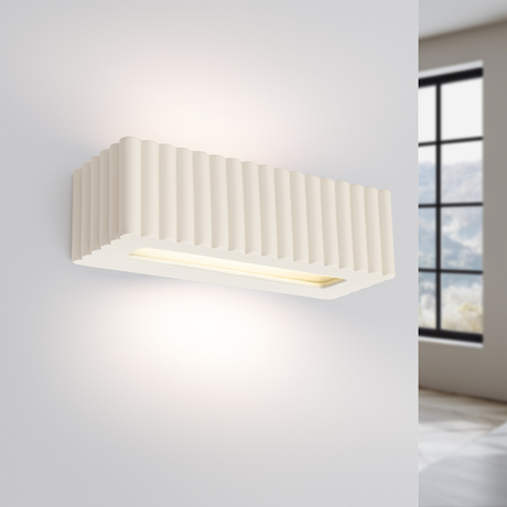 Wall lamp ceramic RIGATA beige