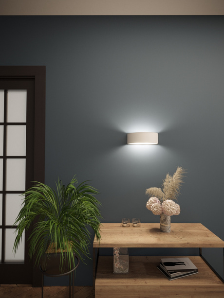 Wall ceramic lamp ATENA 30 white + 1x LED Bulb E27 3000K Warm 7.5W 620lm