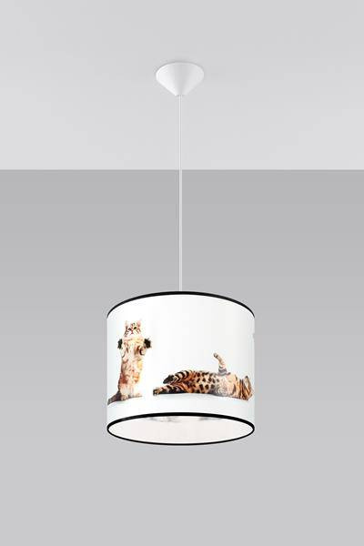 Ceiling lamp CATS 30 + 1x LED Bulb E27 4000K Cool White 7.5W 650lm