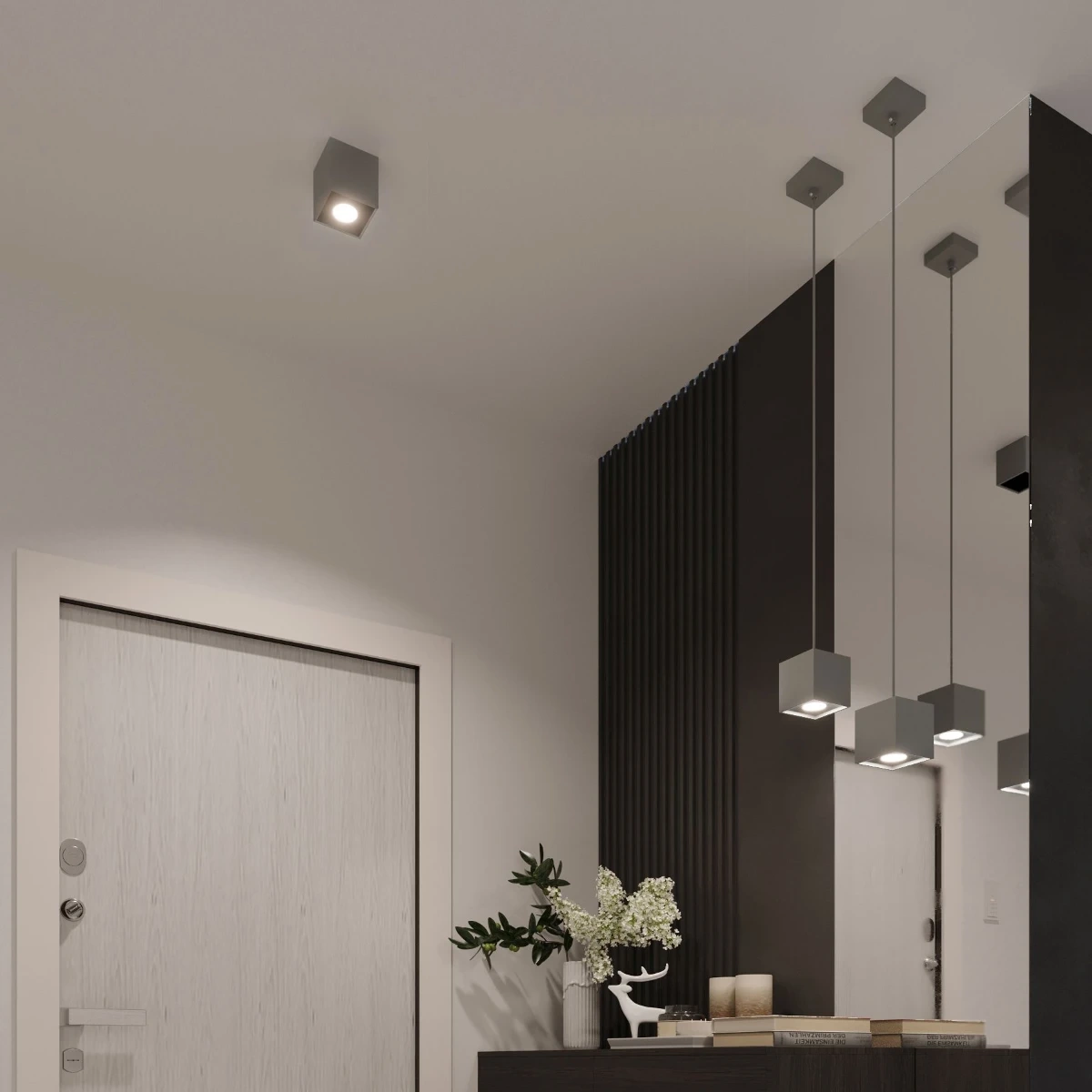 Wall lamp QUAD 1 grey
