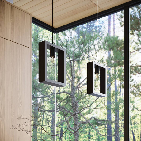 Ceiling lamp ARIES in wenge + 1x LED Bulb E27 4000K Cool White 7.5W 690lm