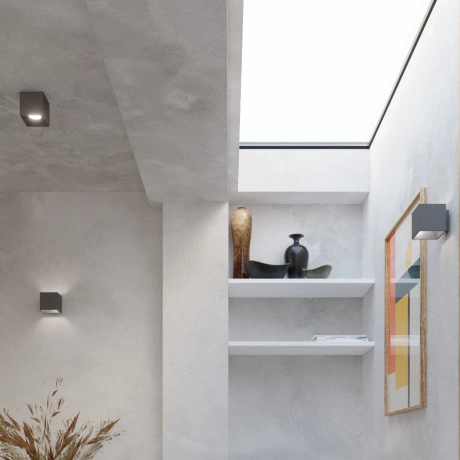 Ceiling lamp QUAD 1 anthracite