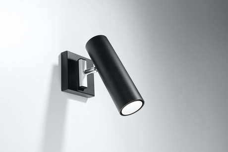 Wall lamp DIREZIONE in black + 1x LED Bulb GU-10 3000K Warm White 7W 620lm