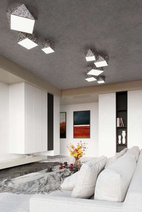 Ceiling lamp HEXA 25 CEKIN + 1x LED Bulb E27 3000K Warm 7.5W 620lm