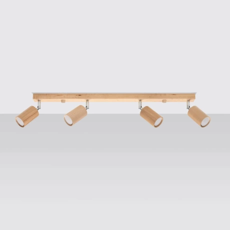 Ceiling lamp BERG 4 natural wood
