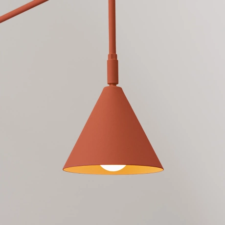 Wall lamp NOX red ochre