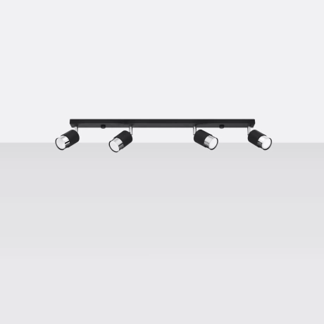Ceiling lamp NERO 4 black/chrome