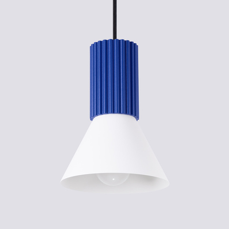 Pendant lamp ESTRIA 1 white/ultramarine