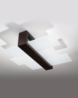 Ceiling lamp PHOENIX 2 wenge + 2x LED Bulb E27 3000K Warm White 7.5W 620lm