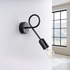 Wall lamp SUPEŁ black + 1X LED bulb E27 3000K 7W 760lm