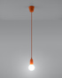 Hanging lamp DIEGO 1 in orange + 1x LED bulb E27 3000K Warm 7.5W 620lm