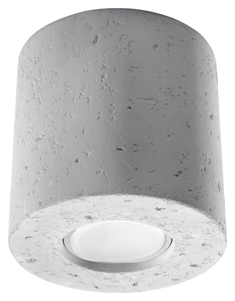 Ceiling lamp ORBIS concrete + 1x LED Bulb GU-10 4000K Cool White 7W 630lm