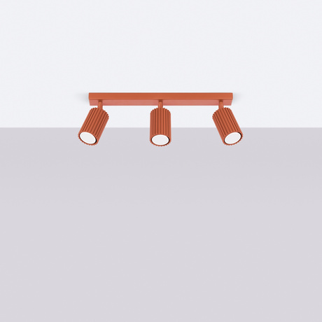Ceiling lamp KARBON 3L red ochre