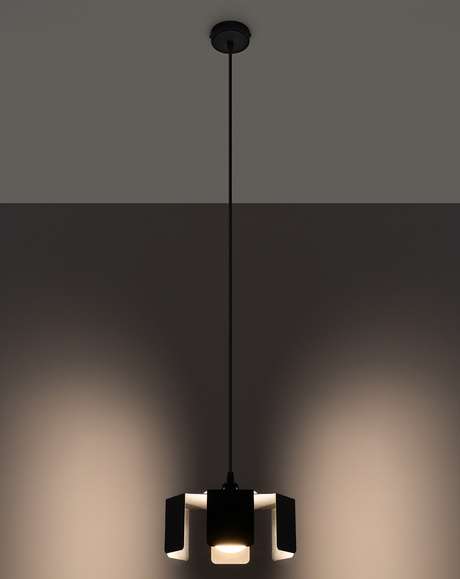 Ceiling lamp TULIP black + 1x LED Bulb E27 4000K Cool White 7.5W 650lm