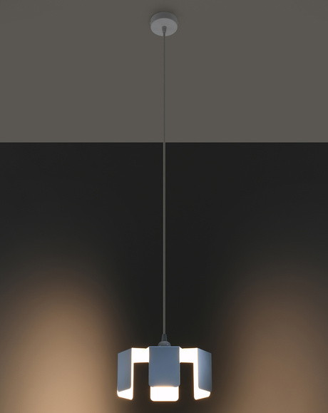 Suspended lamp TULIP white + 1x LED Bulb E27 3000K Warm 7.5W 620lm