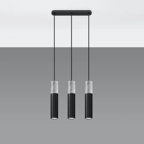 Pendant lamp BORGIO 3L black