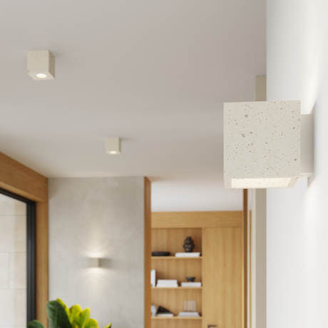 Ceiling lamp QUAD concrete beige