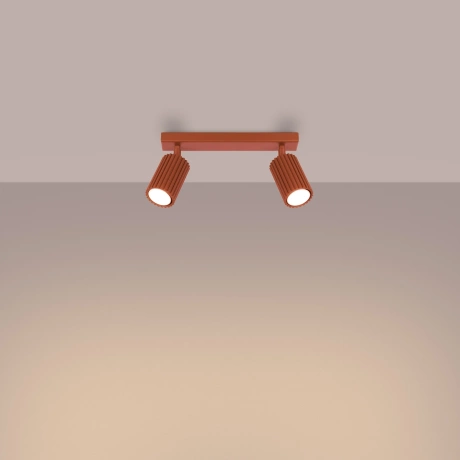 Ceiling lamp KARBON 2 red ochre